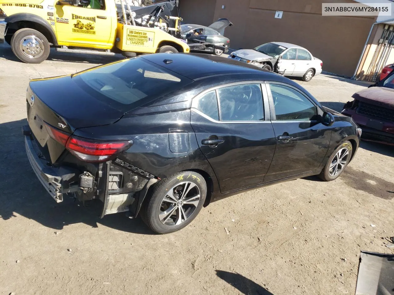 2021 Nissan Sentra Sv VIN: 3N1AB8CV6MY284155 Lot: 78203104