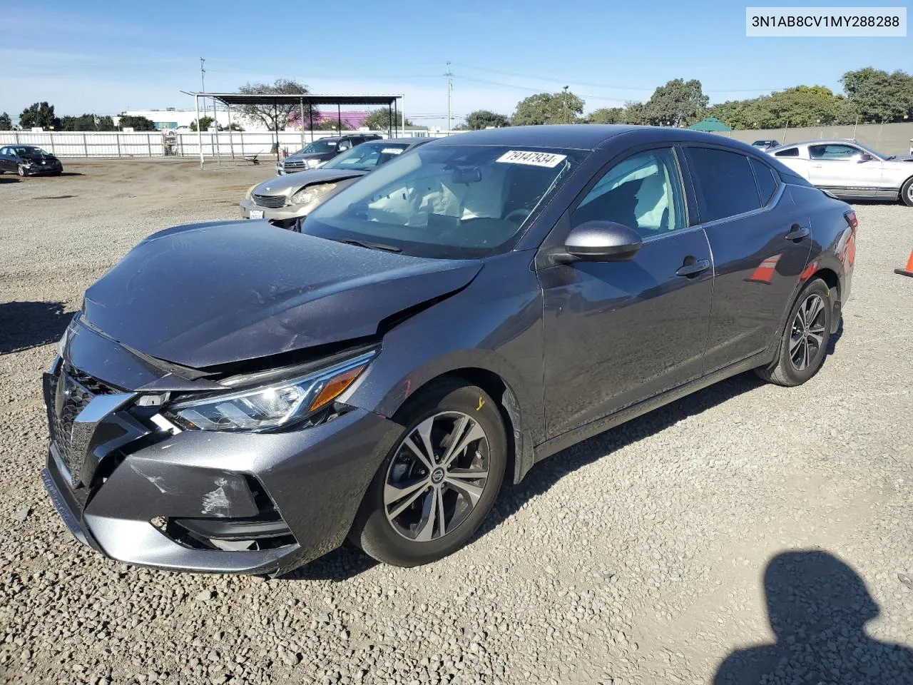 2021 Nissan Sentra Sv VIN: 3N1AB8CV1MY288288 Lot: 79147934