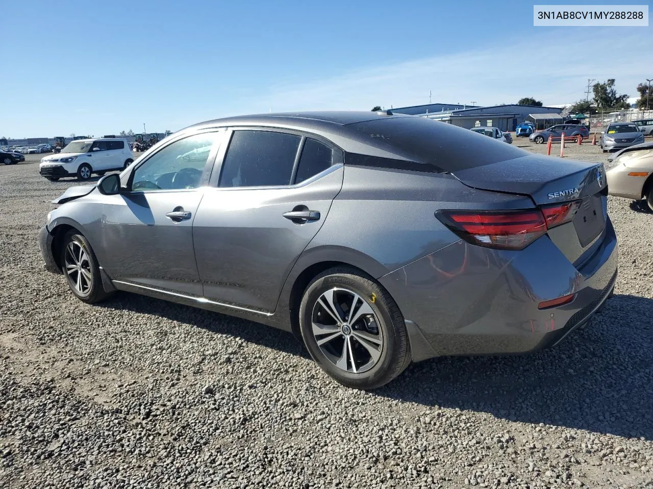 2021 Nissan Sentra Sv VIN: 3N1AB8CV1MY288288 Lot: 79147934