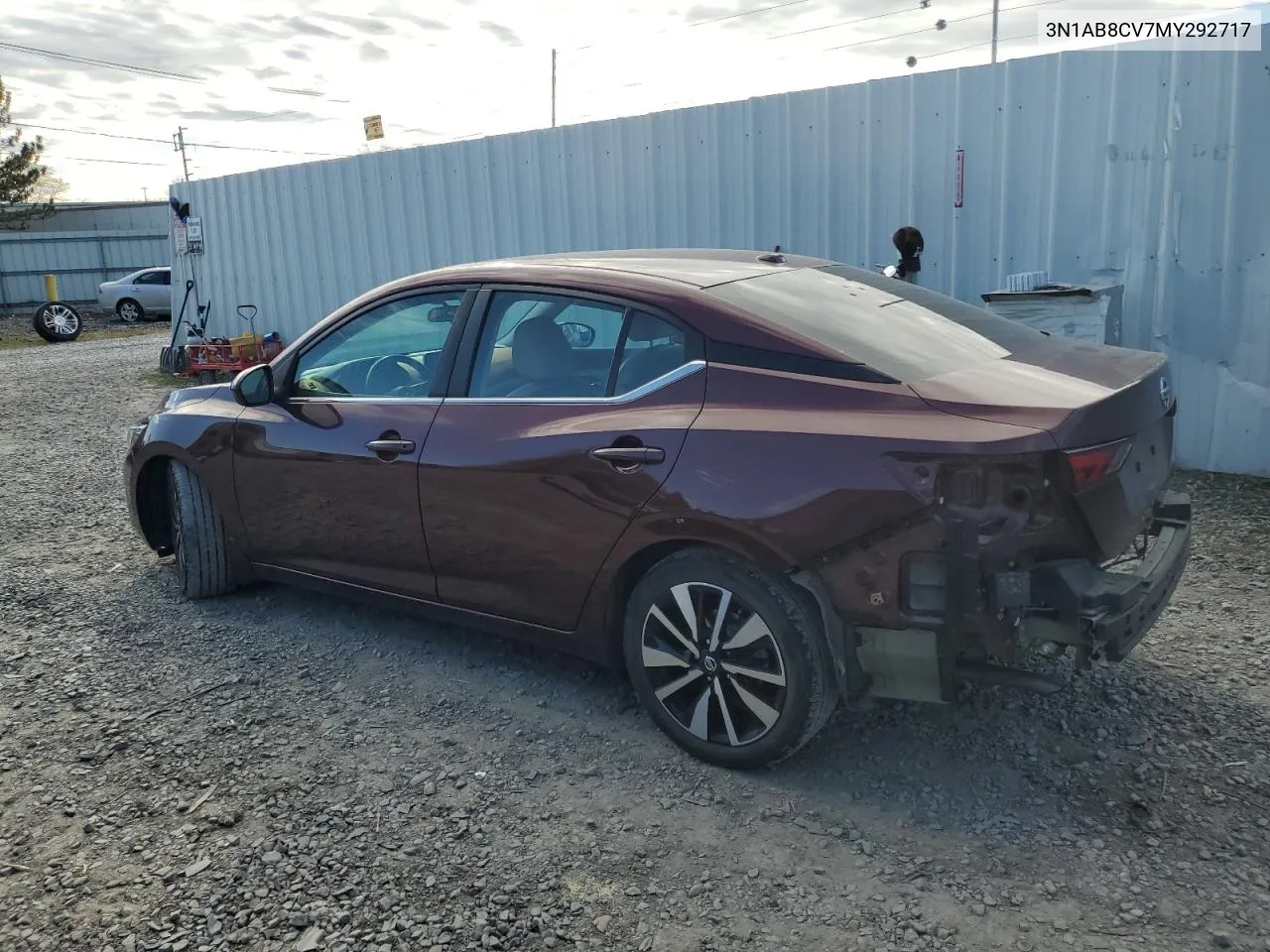 2021 Nissan Sentra Sv VIN: 3N1AB8CV7MY292717 Lot: 79419604