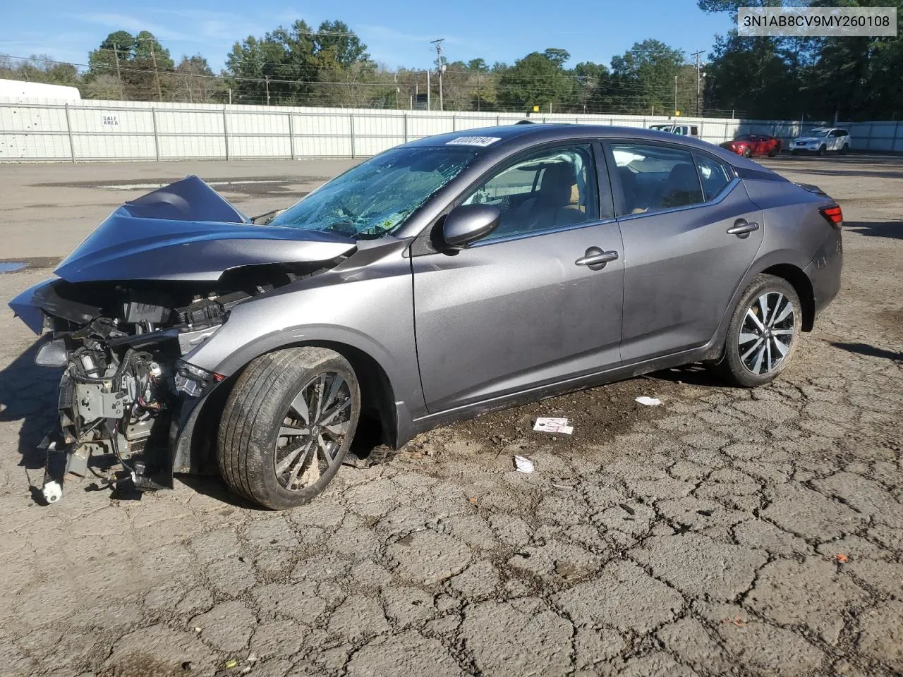 2021 Nissan Sentra Sv VIN: 3N1AB8CV9MY260108 Lot: 80008184