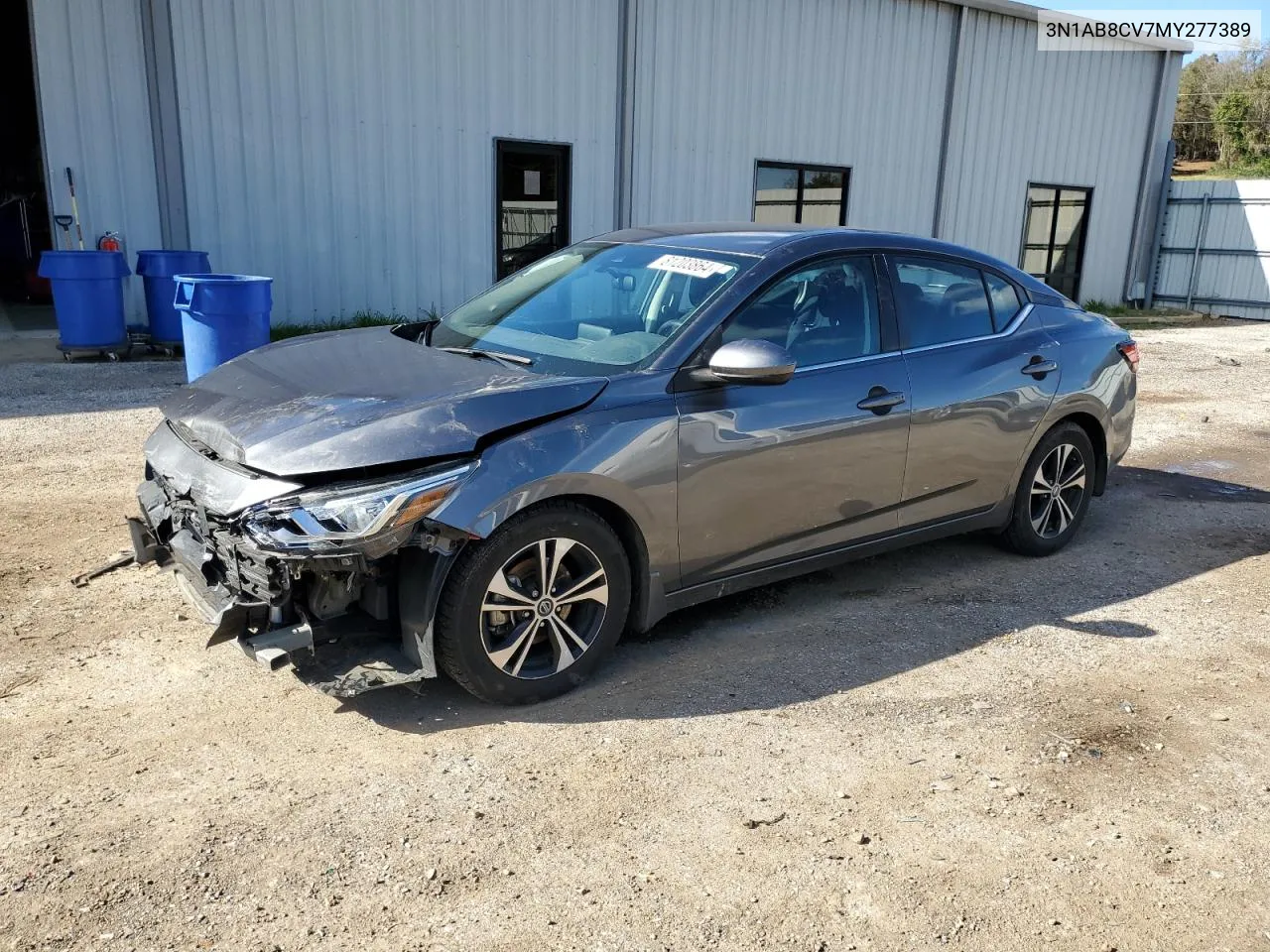 2021 Nissan Sentra Sv VIN: 3N1AB8CV7MY277389 Lot: 81203864