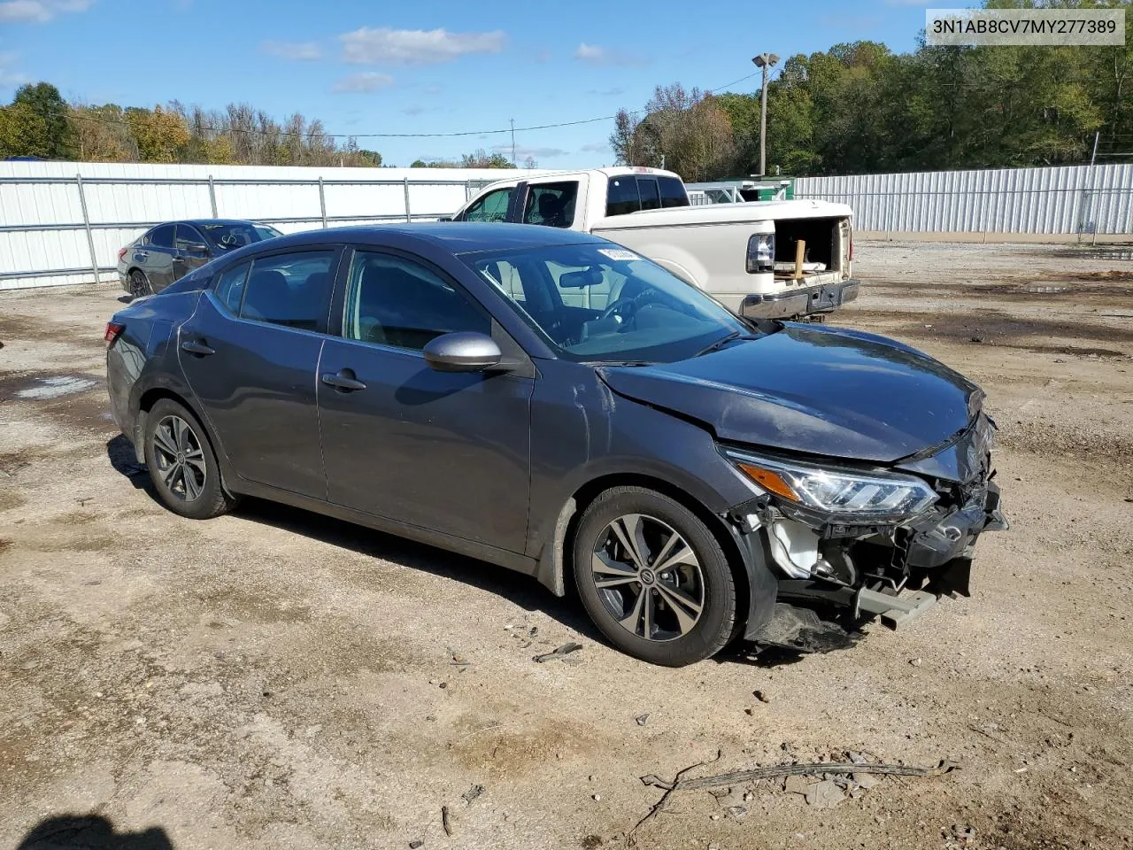 2021 Nissan Sentra Sv VIN: 3N1AB8CV7MY277389 Lot: 81203864