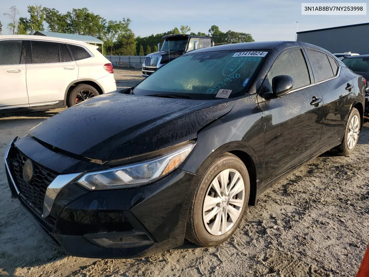 2022 Nissan Sentra S VIN: 3N1AB8BV7NY253998 Lot: 51414024