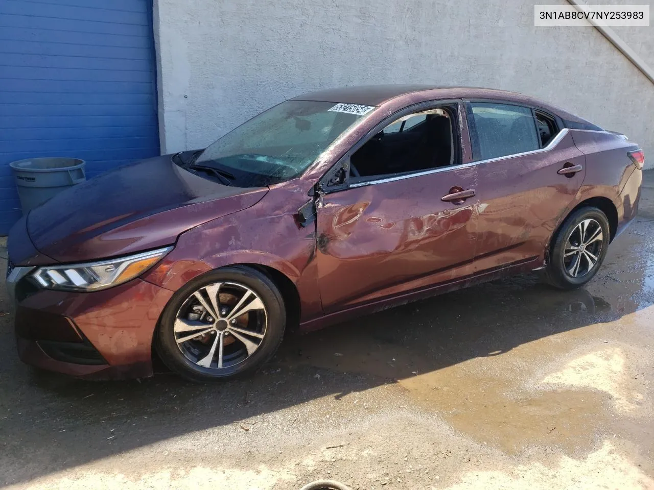 2022 Nissan Sentra Sv VIN: 3N1AB8CV7NY253983 Lot: 53215054