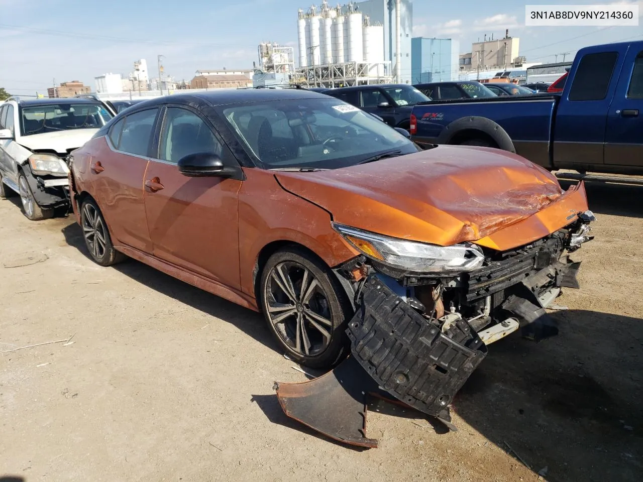 3N1AB8DV9NY214360 2022 Nissan Sentra Sr