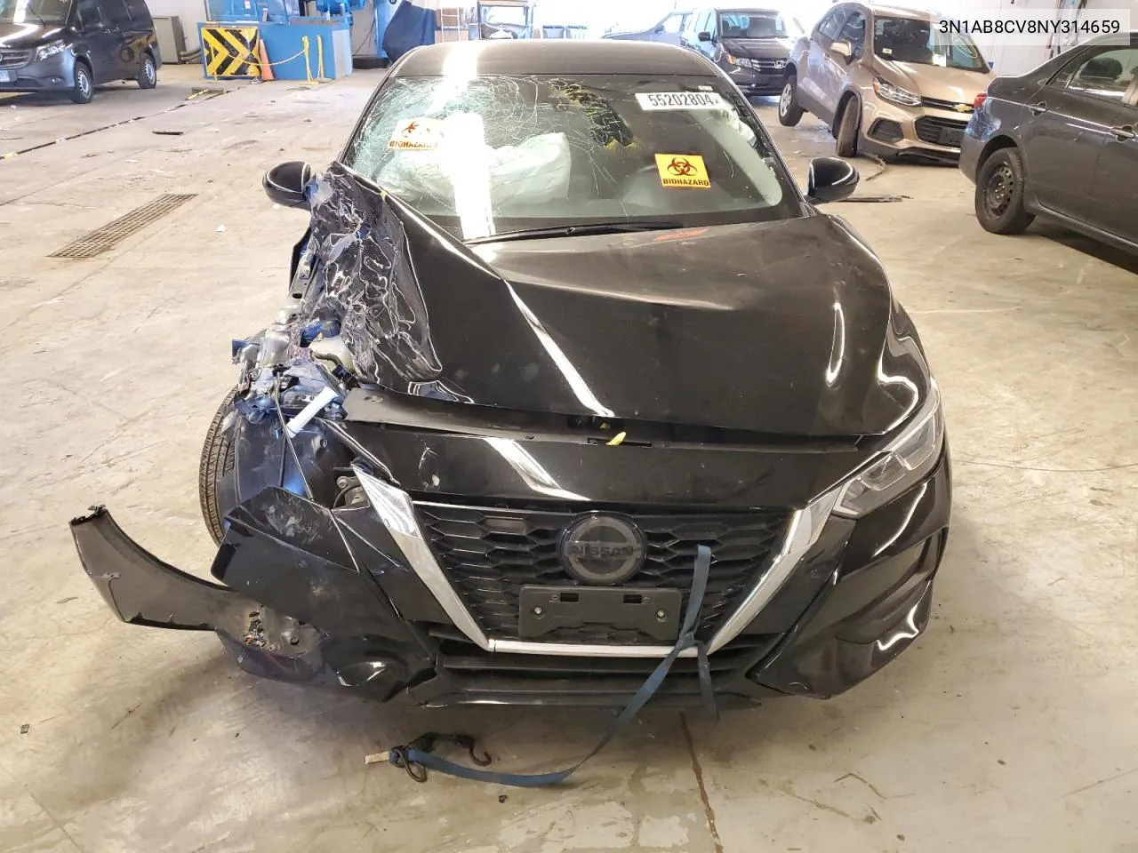 2022 Nissan Sentra Sv VIN: 3N1AB8CV8NY314659 Lot: 55202804