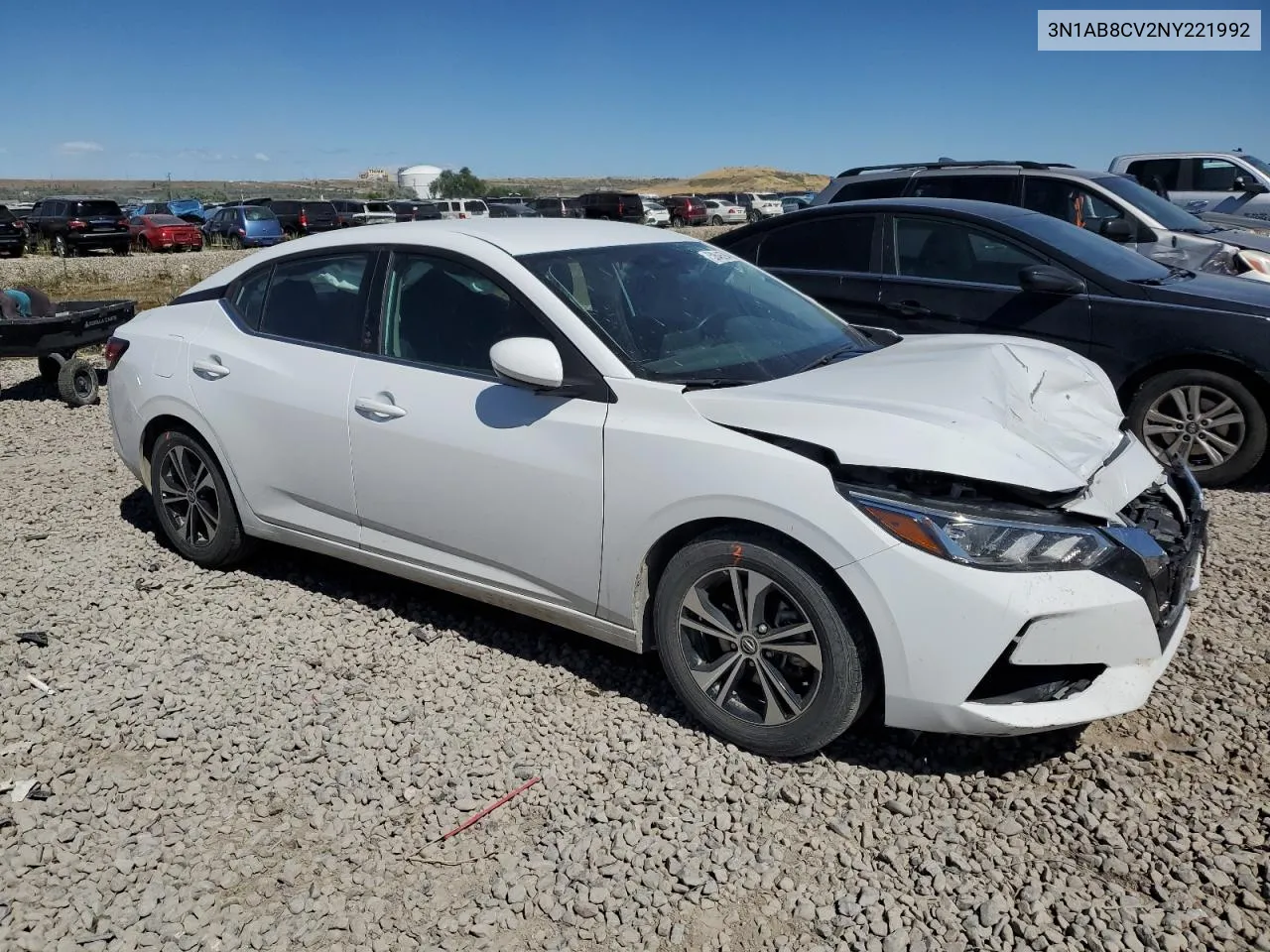 2022 Nissan Sentra Sv VIN: 3N1AB8CV2NY221992 Lot: 59346594