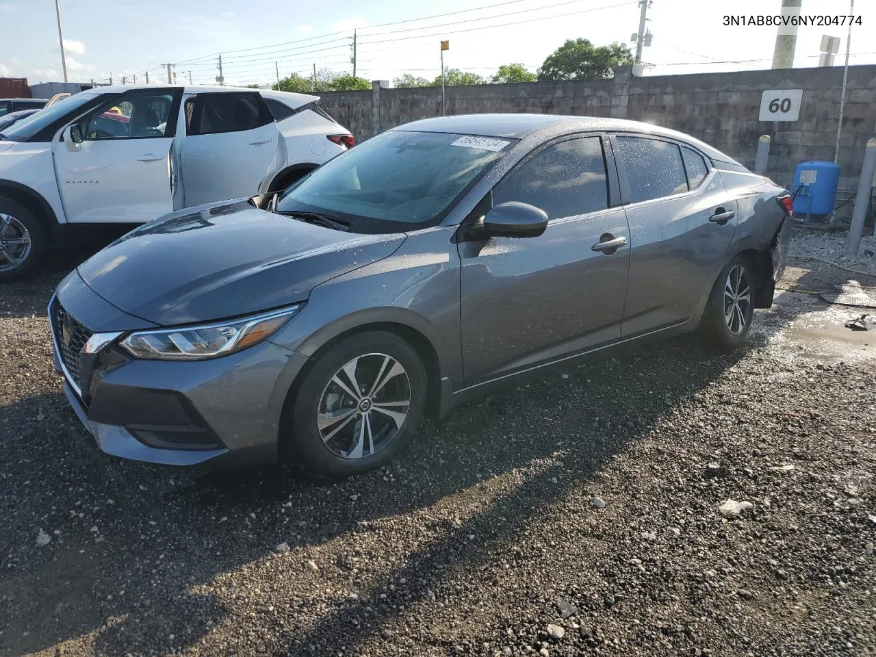 2022 Nissan Sentra Sv VIN: 3N1AB8CV6NY204774 Lot: 59545134