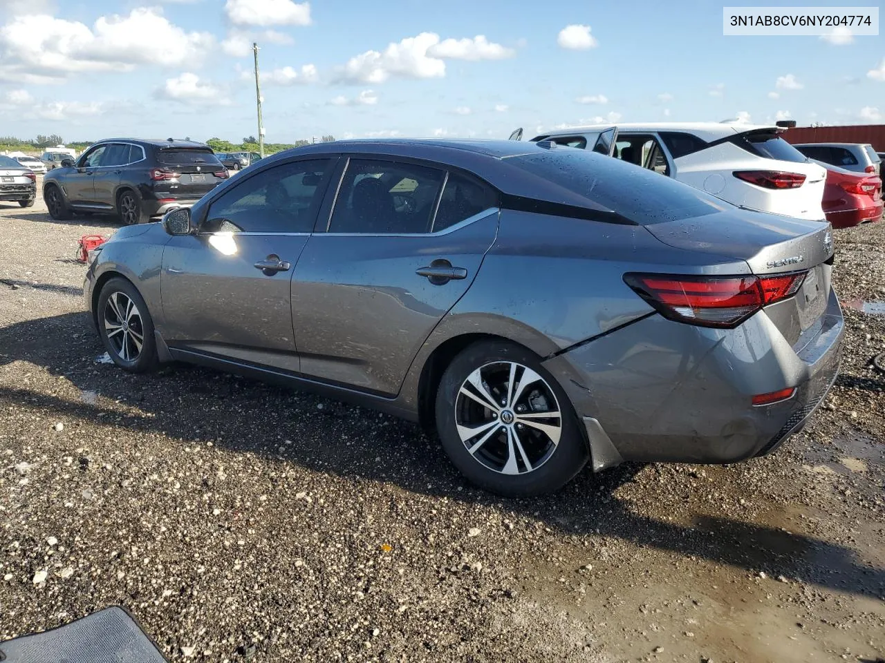 2022 Nissan Sentra Sv VIN: 3N1AB8CV6NY204774 Lot: 59545134