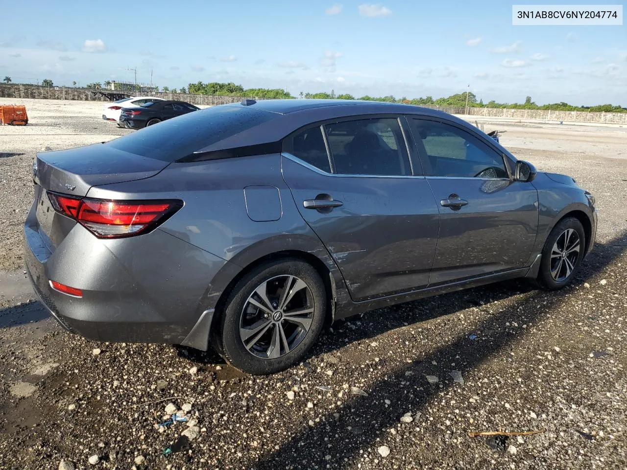 2022 Nissan Sentra Sv VIN: 3N1AB8CV6NY204774 Lot: 59545134