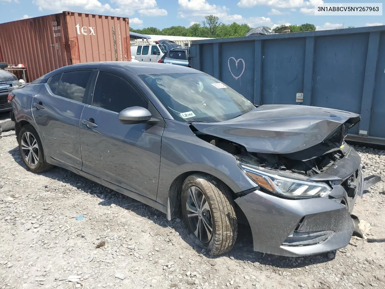 2022 Nissan Sentra Sv VIN: 3N1AB8CV5NY267963 Lot: 63013164