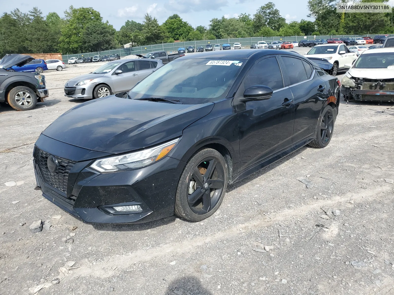 2022 Nissan Sentra Sr VIN: 3N1AB8DV5NY301186 Lot: 65787324