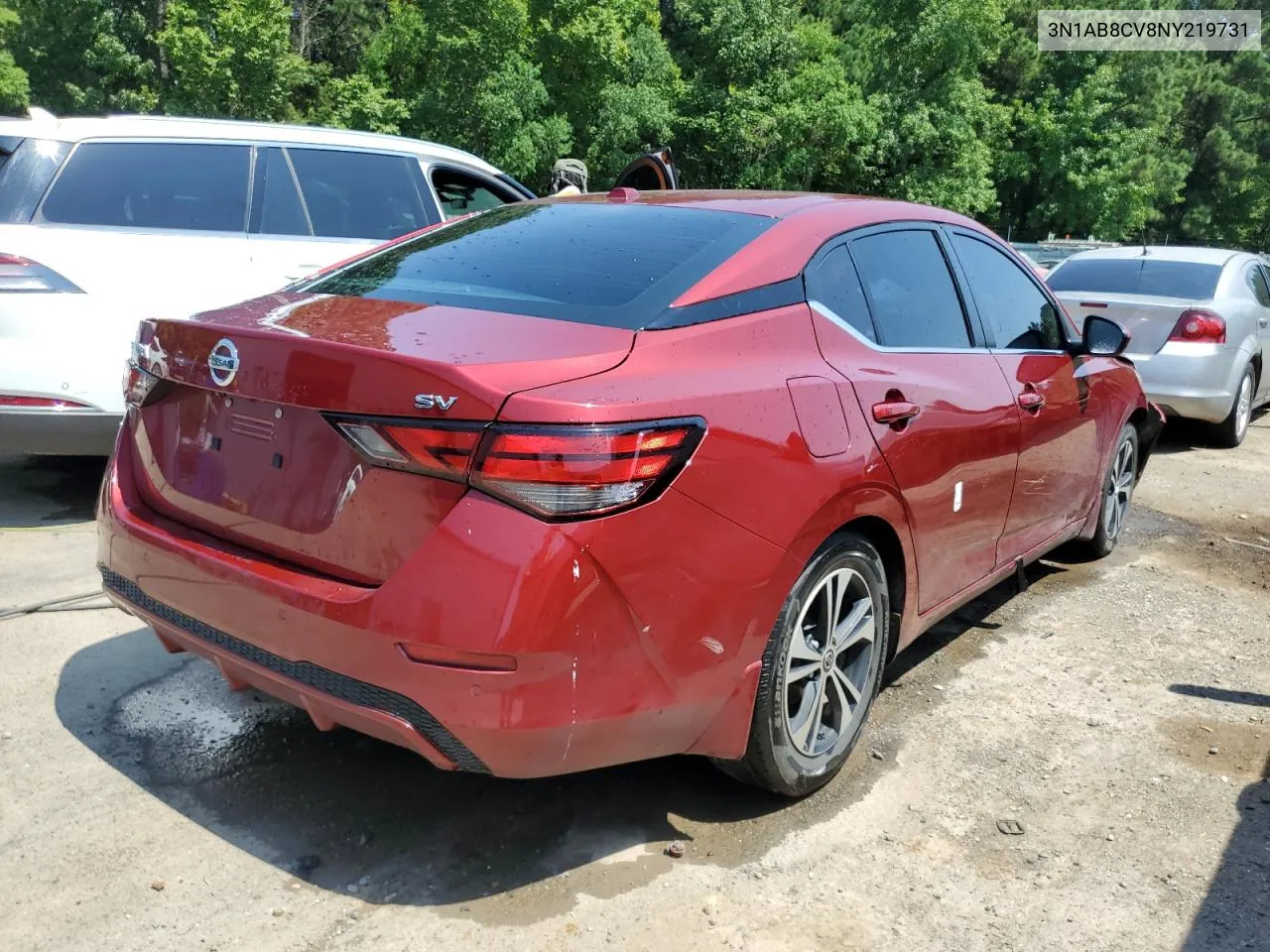 2022 Nissan Sentra Sv VIN: 3N1AB8CV8NY219731 Lot: 66188074