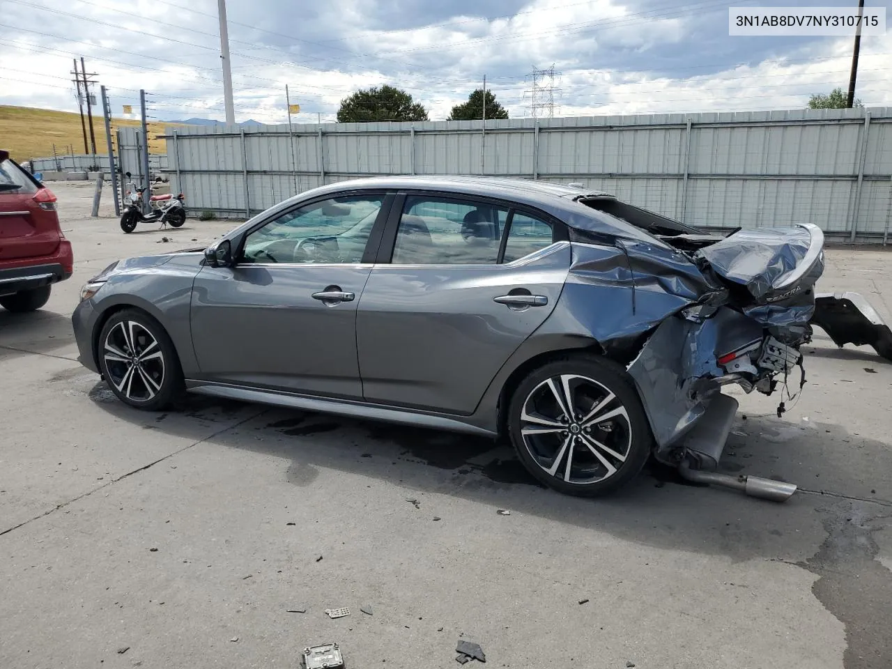 2022 Nissan Sentra Sr VIN: 3N1AB8DV7NY310715 Lot: 67402494