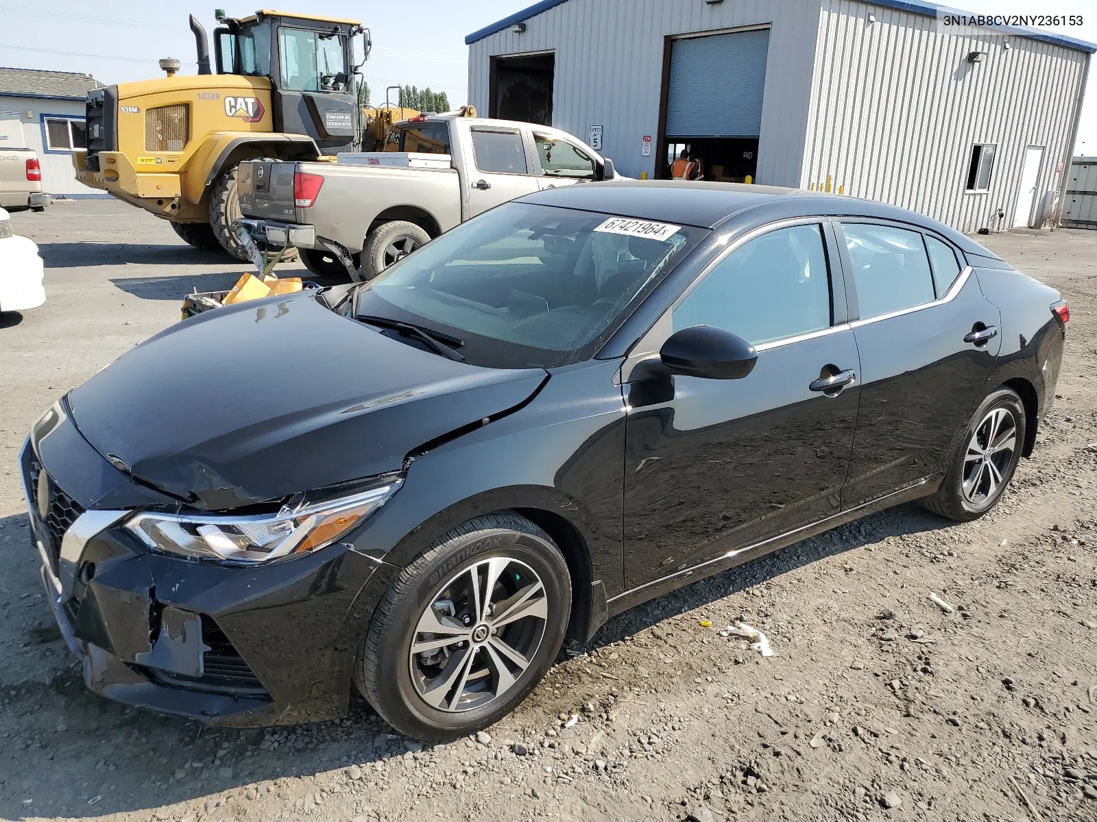 3N1AB8CV2NY236153 2022 Nissan Sentra Sv