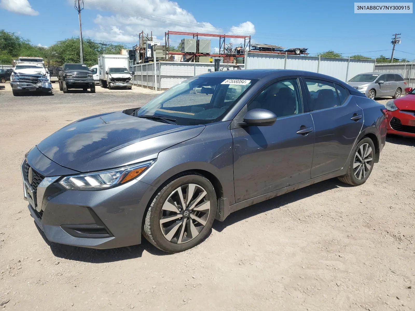 2022 Nissan Sentra Sv VIN: 3N1AB8CV7NY300915 Lot: 67558084