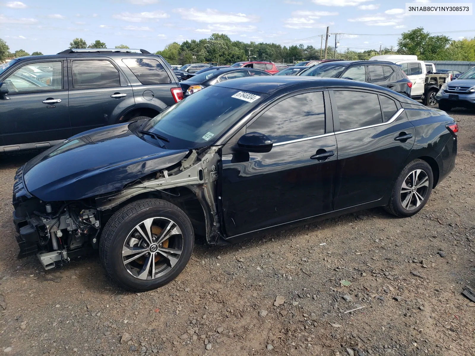 2022 Nissan Sentra Sv VIN: 3N1AB8CV1NY308573 Lot: 67648304