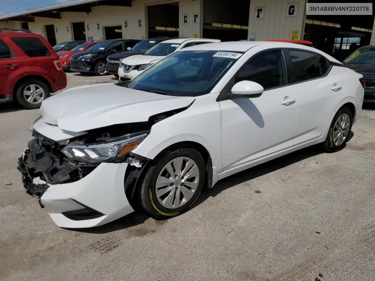 2022 Nissan Sentra S VIN: 3N1AB8BV4NY220778 Lot: 68366194