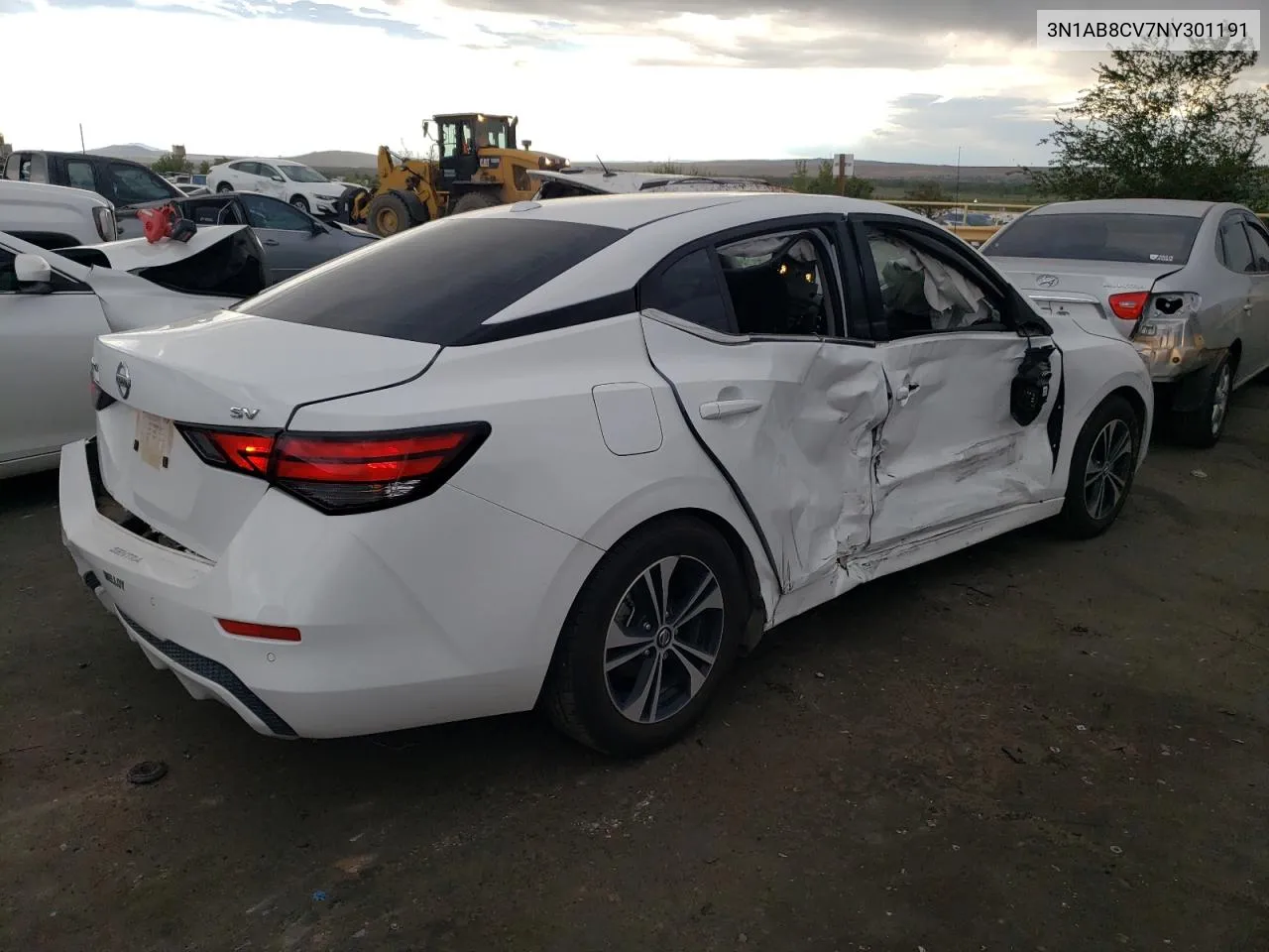 2022 Nissan Sentra Sv VIN: 3N1AB8CV7NY301191 Lot: 68383024