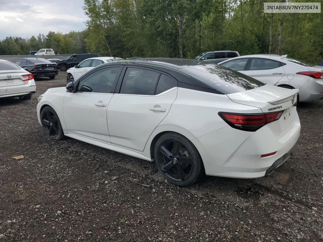 2022 Nissan Sentra Sr VIN: 3N1AB8DV7NY270474 Lot: 68440064