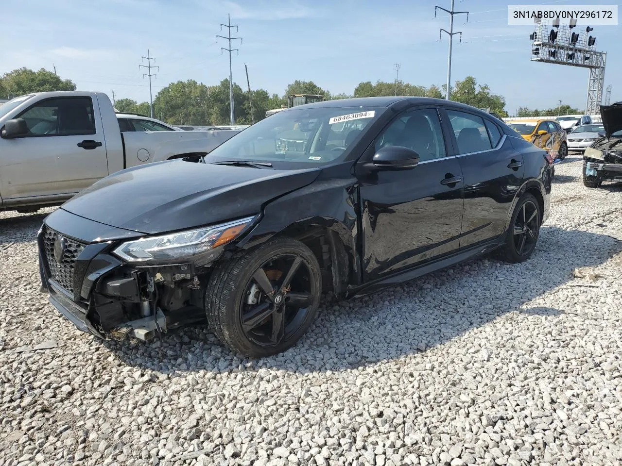 2022 Nissan Sentra Sr VIN: 3N1AB8DV0NY296172 Lot: 68463094