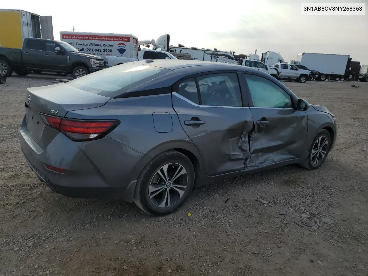 2022 Nissan Sentra Sv VIN: 3N1AB8CV8NY268363 Lot: 68476694