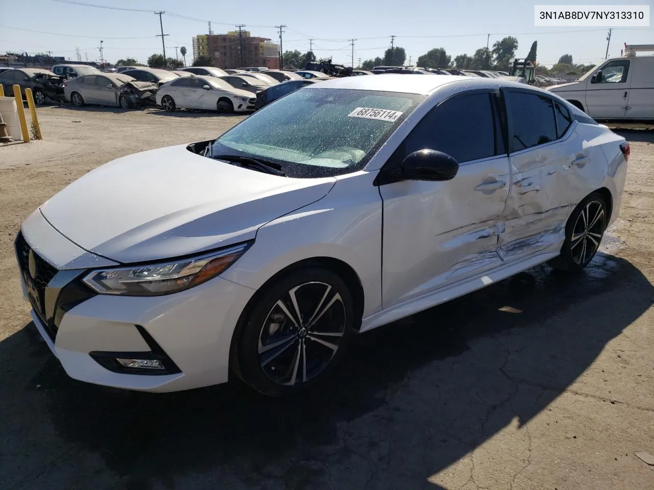 2022 Nissan Sentra Sr VIN: 3N1AB8DV7NY313310 Lot: 68756114