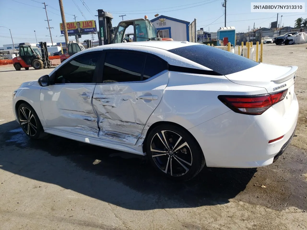 2022 Nissan Sentra Sr VIN: 3N1AB8DV7NY313310 Lot: 68756114