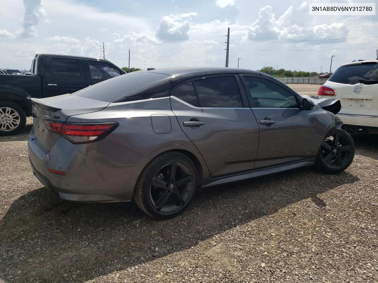 2022 Nissan Sentra Sr VIN: 3N1AB8DV6NY312780 Lot: 69000834