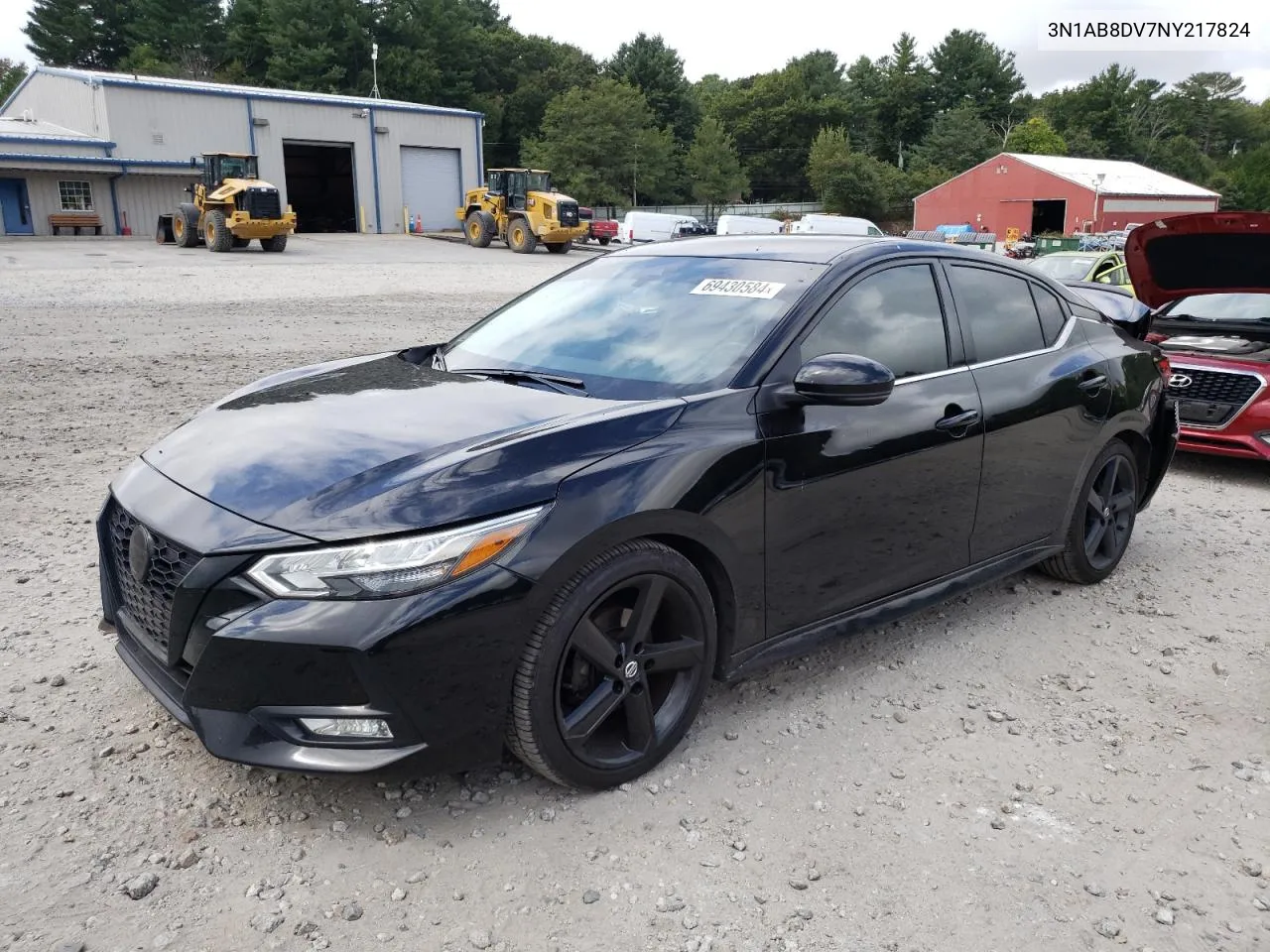 2022 Nissan Sentra Sr VIN: 3N1AB8DV7NY217824 Lot: 69430584