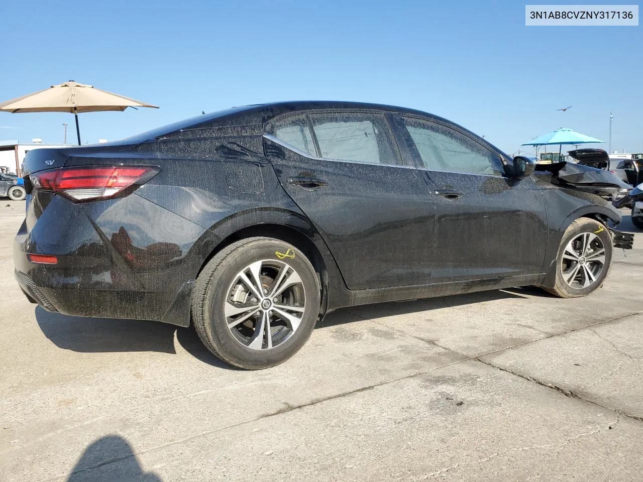 2022 Nissan Sentra Sv VIN: 3N1AB8CVZNY317136 Lot: 69512504