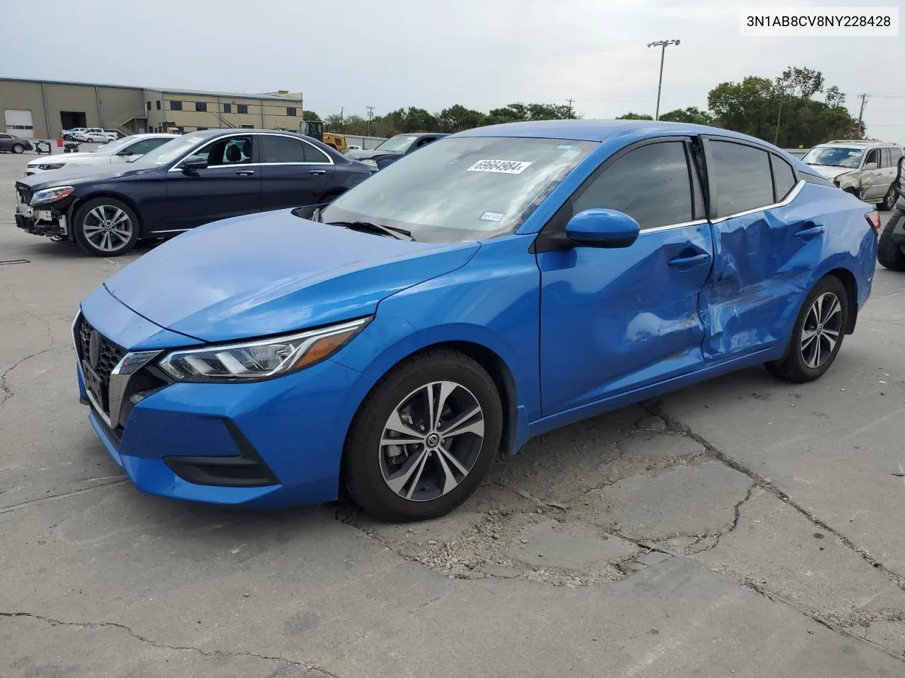 2022 Nissan Sentra Sv VIN: 3N1AB8CV8NY228428 Lot: 69664984