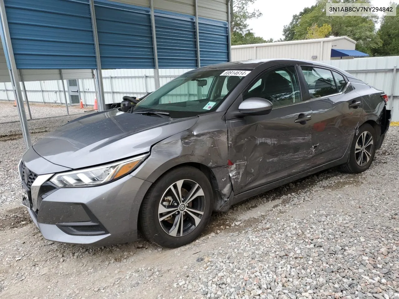 2022 Nissan Sentra Sv VIN: 3N1AB8CV7NY294842 Lot: 69914614