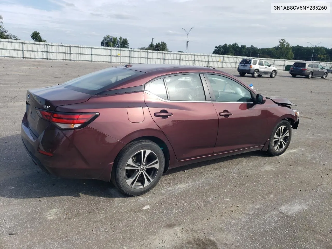 3N1AB8CV6NY285260 2022 Nissan Sentra Sv