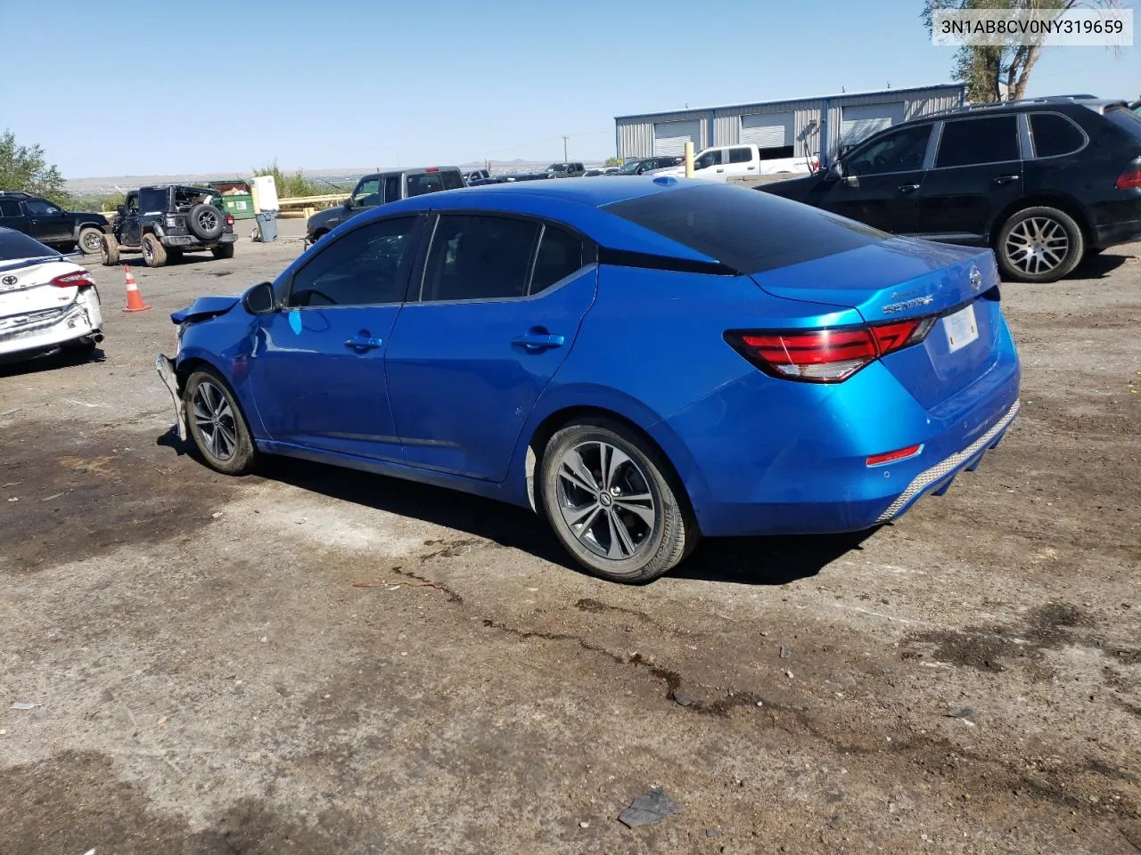 2022 Nissan Sentra Sv VIN: 3N1AB8CV0NY319659 Lot: 70253654