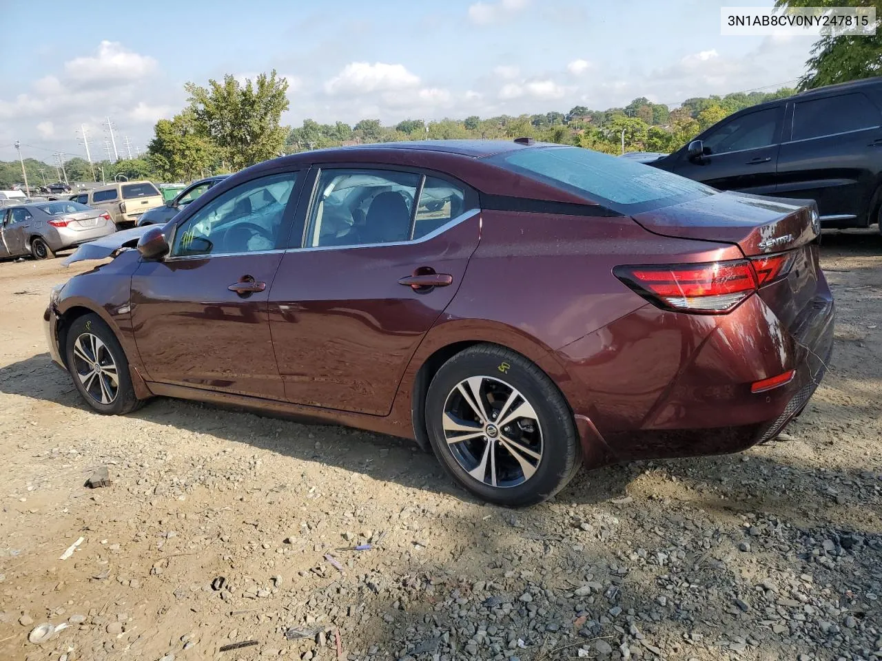 2022 Nissan Sentra Sv VIN: 3N1AB8CV0NY247815 Lot: 70363084