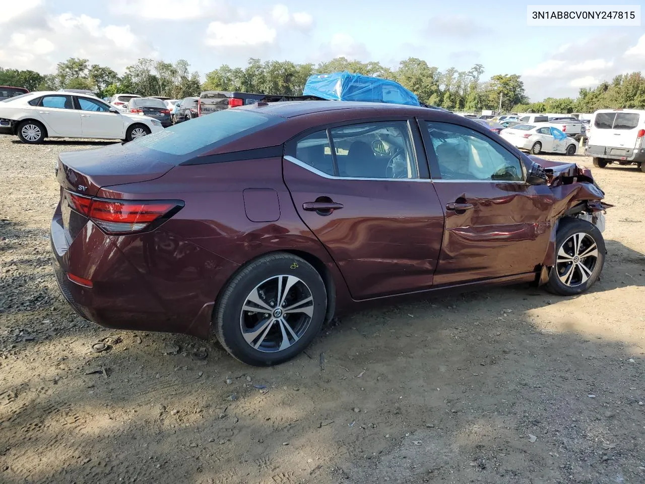 2022 Nissan Sentra Sv VIN: 3N1AB8CV0NY247815 Lot: 70363084