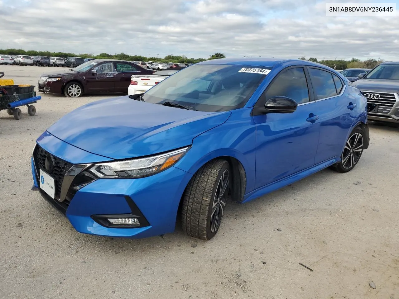 2022 Nissan Sentra Sr VIN: 3N1AB8DV6NY236445 Lot: 70375184