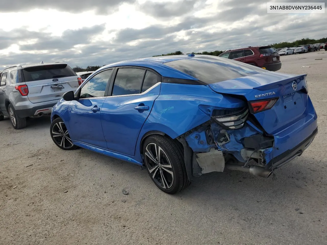 2022 Nissan Sentra Sr VIN: 3N1AB8DV6NY236445 Lot: 70375184