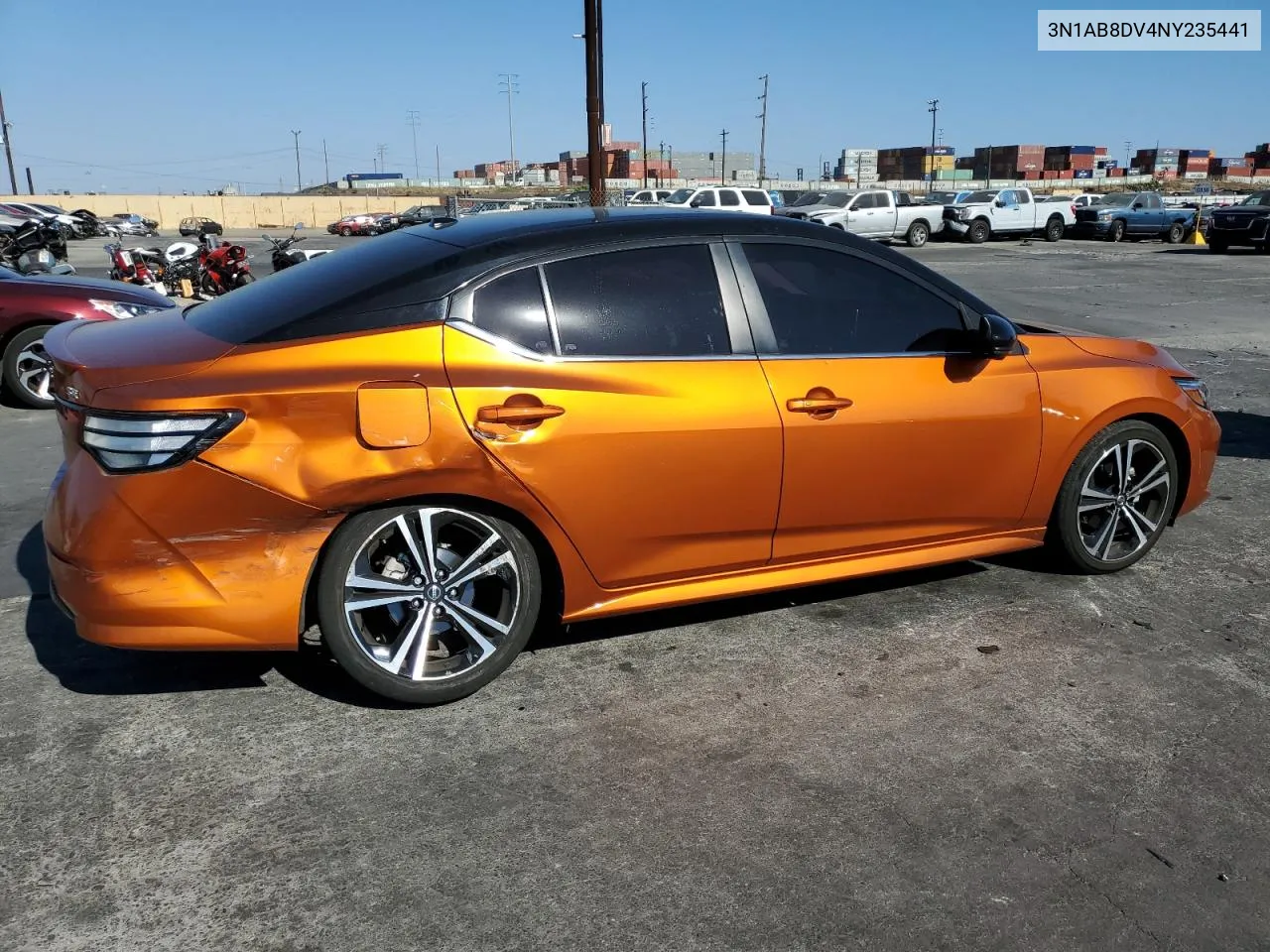 2022 Nissan Sentra Sr VIN: 3N1AB8DV4NY235441 Lot: 70472764