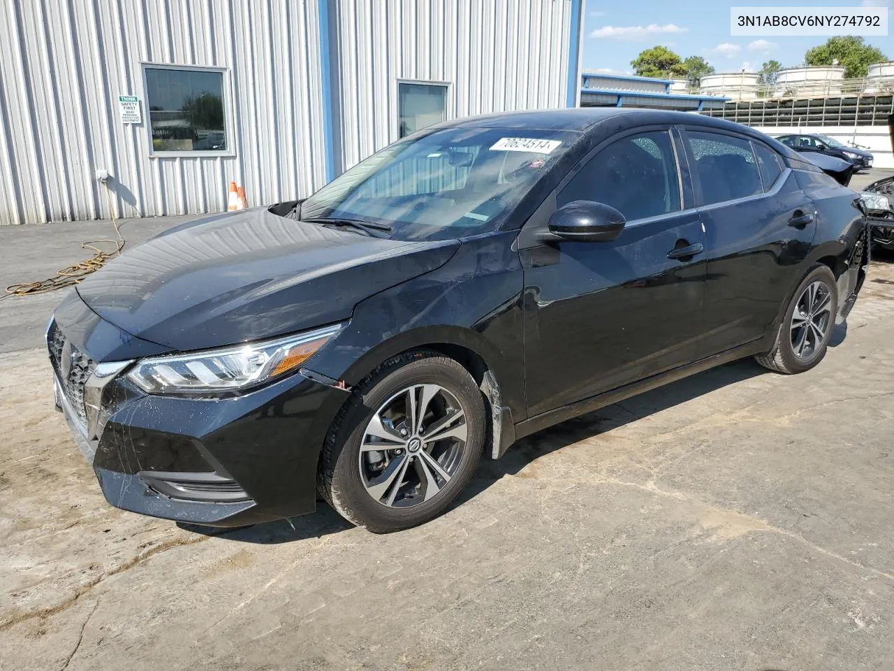 2022 Nissan Sentra Sv VIN: 3N1AB8CV6NY274792 Lot: 70624514