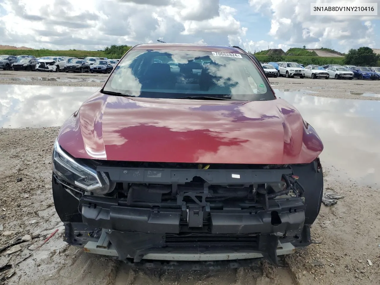 2022 Nissan Sentra Sr VIN: 3N1AB8DV1NY210416 Lot: 70682824