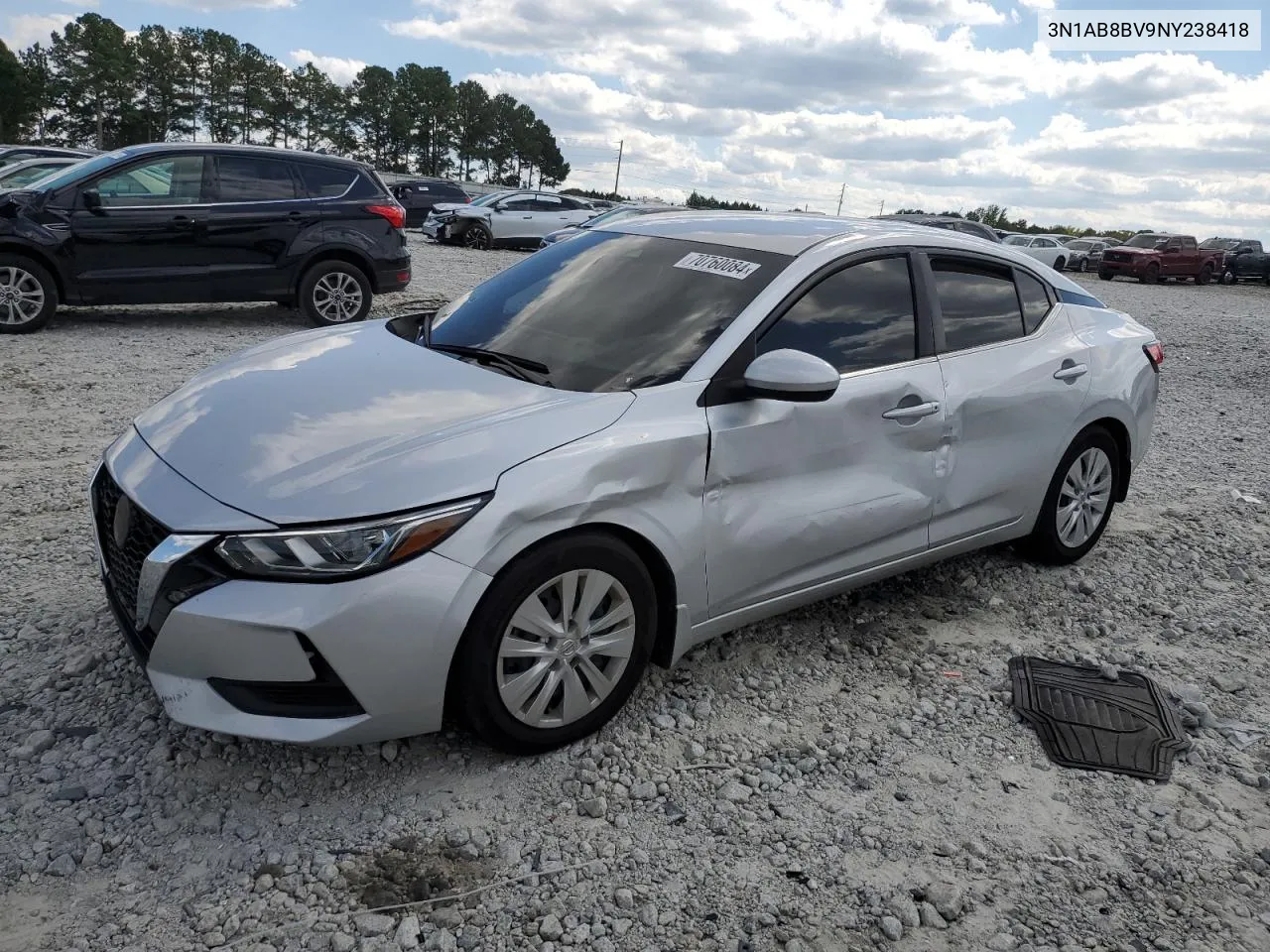 2022 Nissan Sentra S VIN: 3N1AB8BV9NY238418 Lot: 70760084