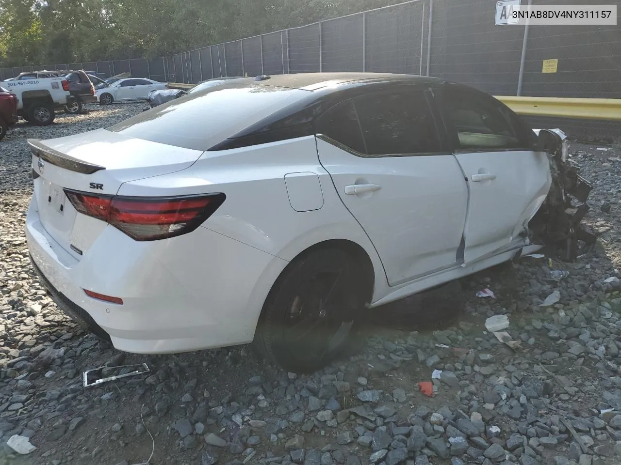 2022 Nissan Sentra Sr VIN: 3N1AB8DV4NY311157 Lot: 70794074