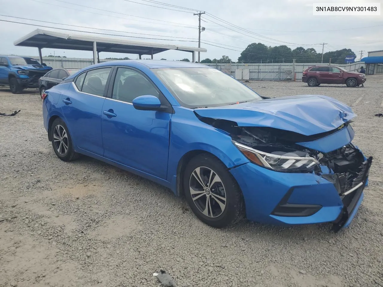 2022 Nissan Sentra Sv VIN: 3N1AB8CV9NY301483 Lot: 70868114