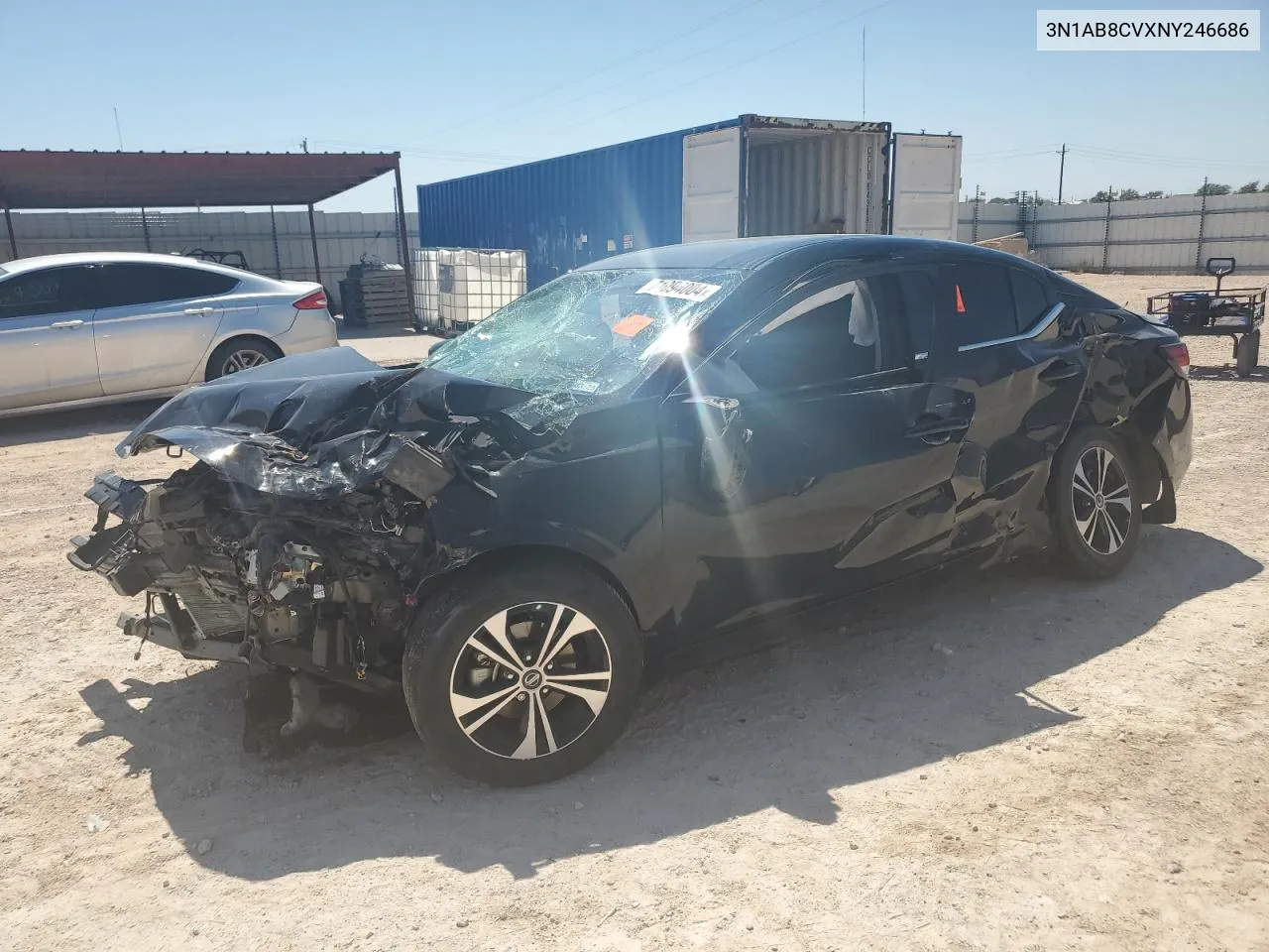 2022 Nissan Sentra Sv VIN: 3N1AB8CVXNY246686 Lot: 71094004