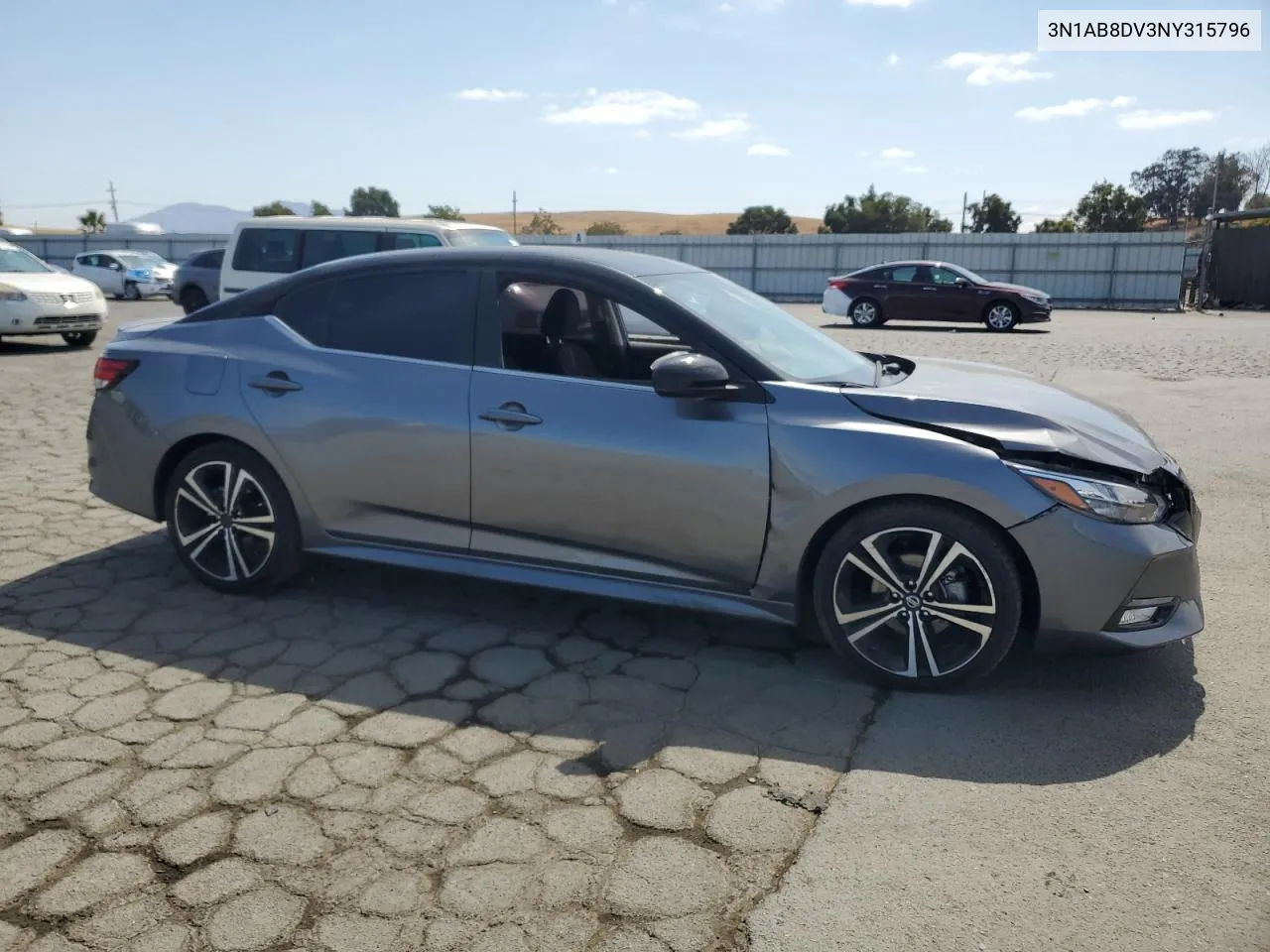 2022 Nissan Sentra Sr VIN: 3N1AB8DV3NY315796 Lot: 71122874