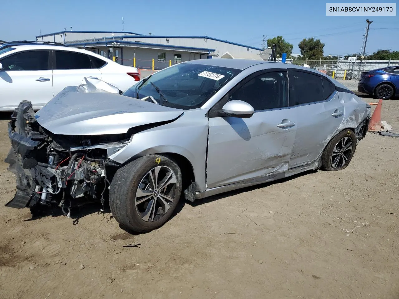 2022 Nissan Sentra Sv VIN: 3N1AB8CV1NY249170 Lot: 71132734