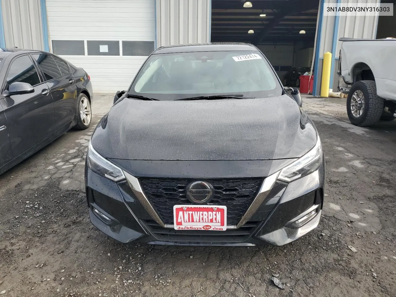 2022 Nissan Sentra Sr VIN: 3N1AB8DV3NY316303 Lot: 72122474